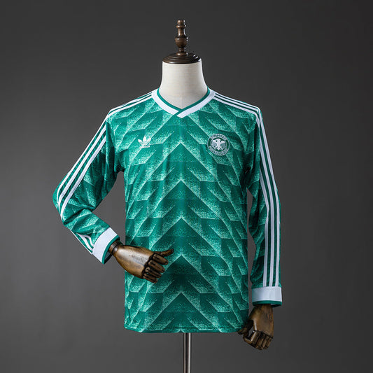 Germany Away Jersey 1990 Retro Long Sleeves Football Kit Soccer Shirt