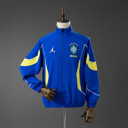 Brazil Windbreaker 2026 Blue Football Jacket