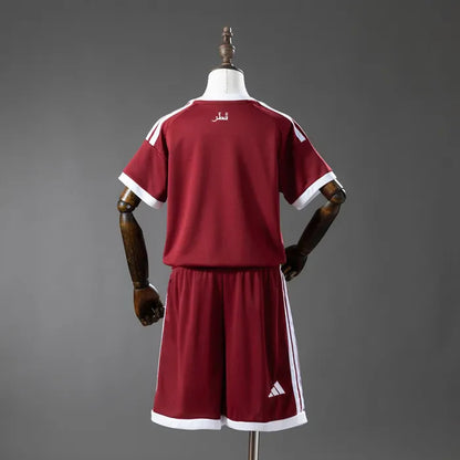Kids Qatar Home Jersey 2026 World Cup Football Kit Soccer Shirt