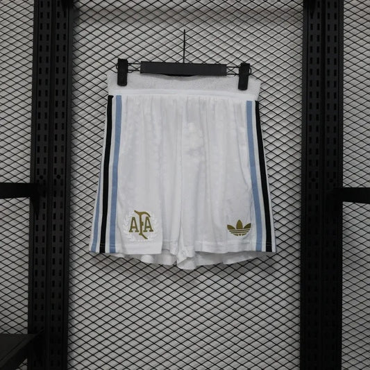 Player Version Argentina Shorts 2025 White Football Kit Soccer Shorts