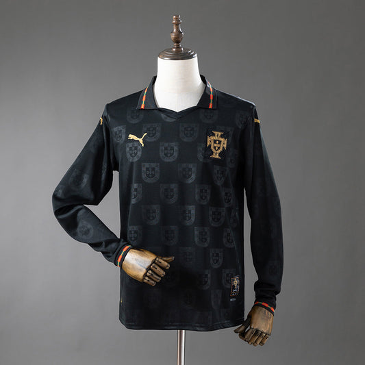 Portugal Black Jersey 25/26 Special Football Kit Long Sleeves