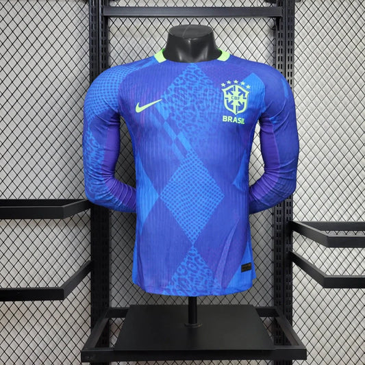 Player Version Brazil Jersey 25/26 Away Long Sleeves Football Kit Soccer Jersey
