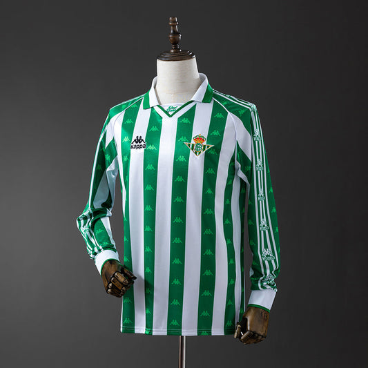Real Betis Jersey 1995-97 Home Retro Football Kit Long Sleeves