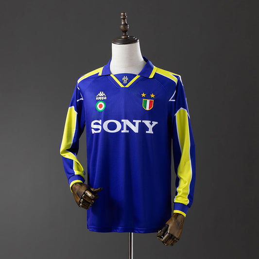 Juventus Jersey 1995-96 Away Retro Kit Long Sleeves