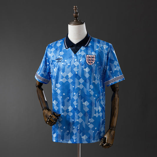 England Jersey 1990 Blue Retro Kit