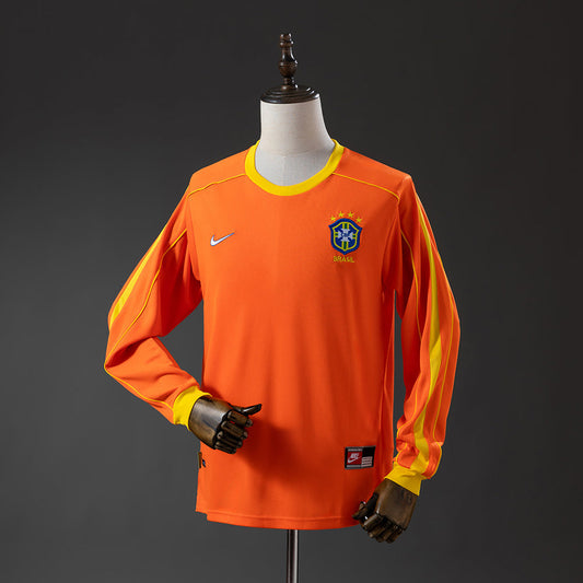 Brazil Jersey 1998 Goalkeeper Retro Football Kit Long Sleeves