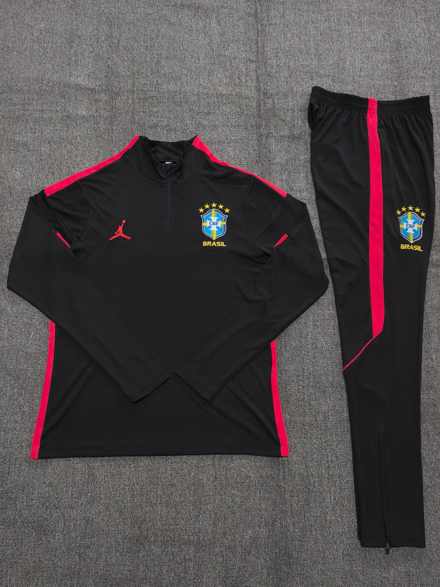 Kids Brazil Training Tracksuits 2026 Football Kit Soccer Jersey