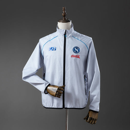 Napoli Windbreaker 2025/26 White Football Jacket