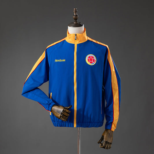 Colombia Windbreaker 1998 Blue Football Soccer Jacket