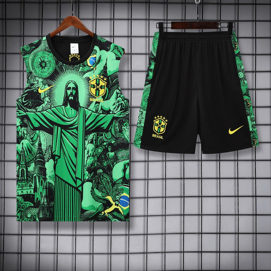 Brazil Vest Set Training Tracksuits 25/26 Football Kit Soccer Jersey