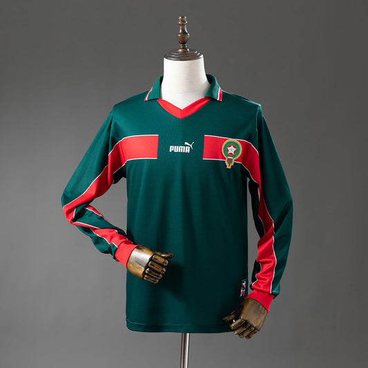 Morocco Jersey 1998 Home Retro Football Kit Long Sleeves