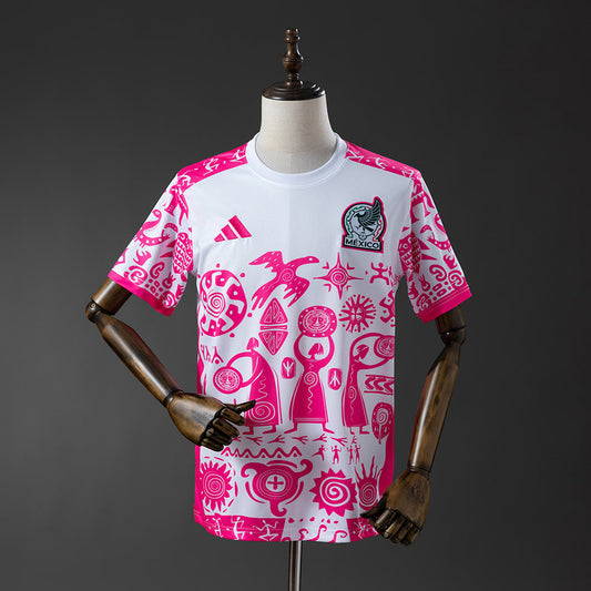 Mexico Jersey 2026 Pink White Football Kit