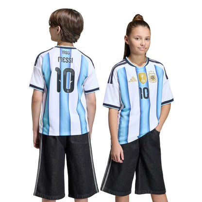 adidas 2026 Argentina Youth Stadium Home Messi #10 Soccer Jersey