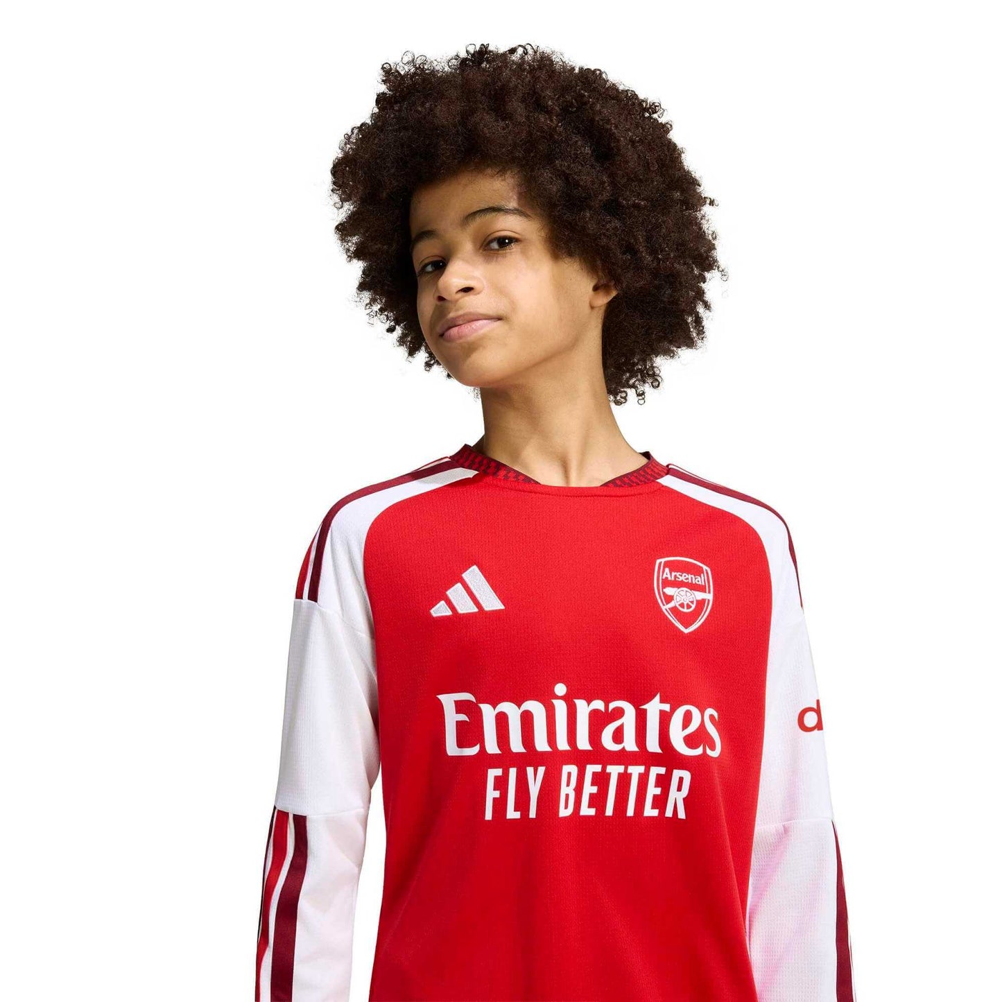 adidas 2026-27 Arsenal Youth Stadium Home Long-Sleeve Soccer Jersey