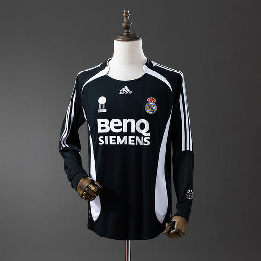 Real Madrid Jersey 2006/07 Third Retro Football Kit Long Sleeves
