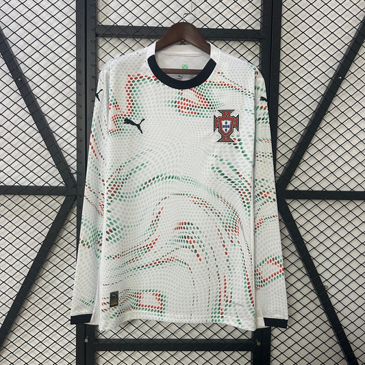 Portugal Jersey 25/26 Away Long Sleeves Ronaldo Football Kit Soccer Jersey