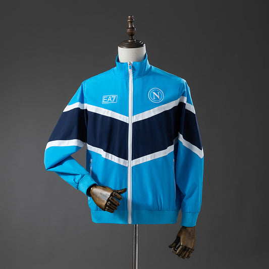 Napoli Windbreaker 2025/26 Blue Football Soccer Jacket