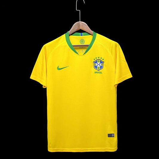 Brazil Home Jersey 2018 Retro Football Kit Soccer Shirt