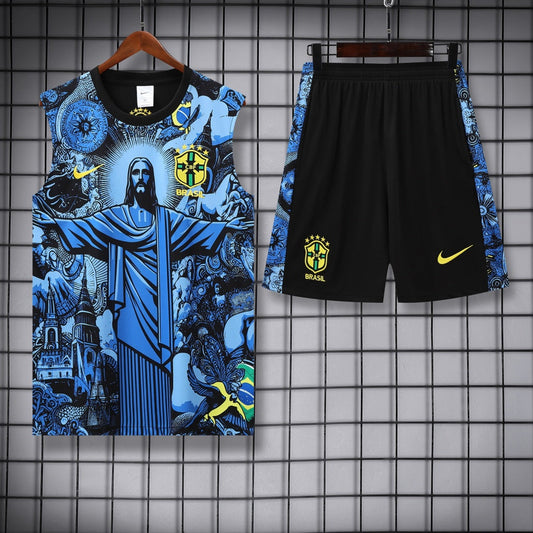 Brazil Vest Set Training Tracksuits 25/26 Football Kit Soccer Jersey