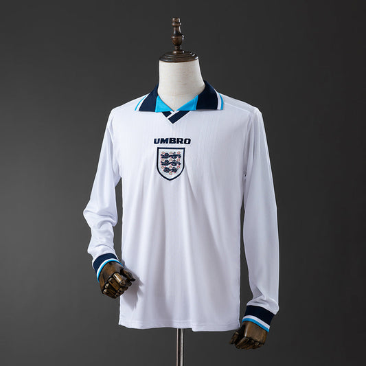 England Jersey 1996 Home Retro Kit Long Sleeves
