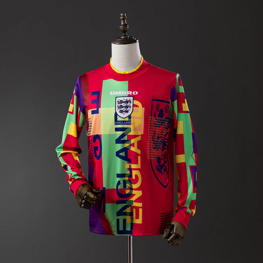 England Jersey 1996 Goalkeeper Retro Kit Long Sleeves