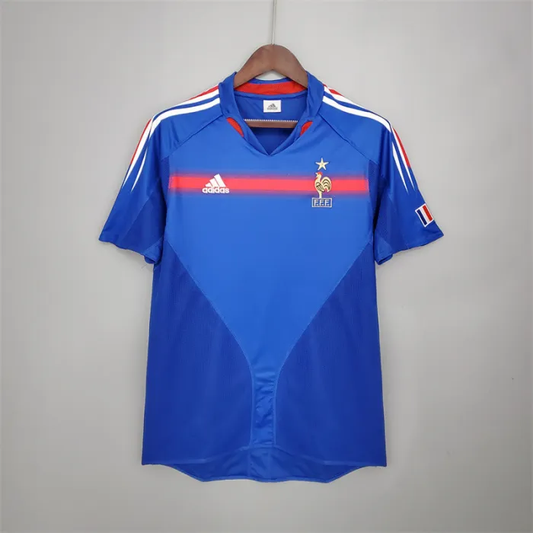 France Jersey Home Kit 2004 Retro Football Team Soccer Shirt