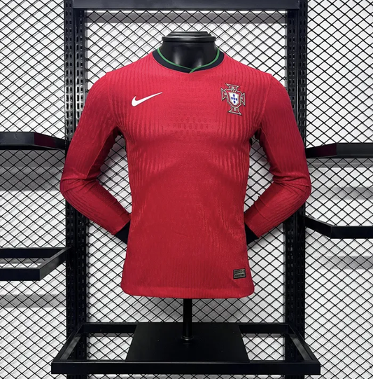 Player Portugal Home Kit 24/25 Euro Cup 2024 Football Jersey Long Sleeves