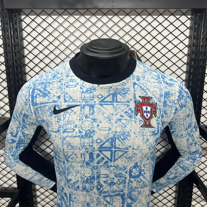 Player Portugal Away Kit 24/25 Euro Cup 2024 Football Jersey Long Sleeves