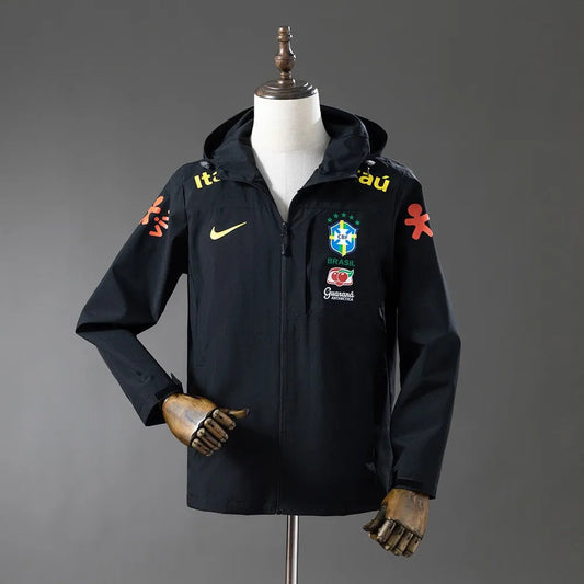 Brazil Windbreaker 2025/26 Black Football Kit