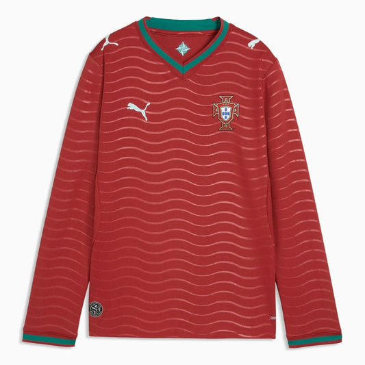 Puma 2026 Portugal Youth Stadium Home Long-Sleeve Jersey